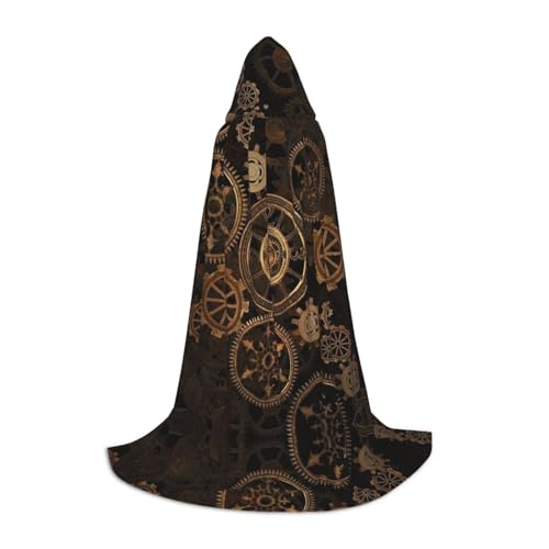 Gears Clock Bronze Century Kapuzenumhang für Jugendliche, Unisex Umhang Robe Kapuze Halloween Kostüm Satin Hexen Vampir Umhang Verkleidung Kinder Gears Clock Bronze Century Kapuzenumhang für Jugendliche, Unisex Umhang Robe Kapuze Halloween Kostüm Satin Hexen Vampir Umhang Verkleidung Kinder von Tuehbsvo