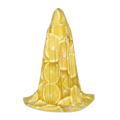 Gelbe Zitrone Kapuzenumhang für Teenager, Unisex, Umhang mit Kapuze, Halloween-Kostüm, Satin, Hexen, Vampirumhang, Verkleidung für Kinder Gelbe Zitrone Kapuzenumhang für Teenager, Unisex, Umhang mit Kapuze, Halloween-Kostüm, Satin, Hexen, Vampirumhang, Verkleidung für Kinder von Tuehbsvo