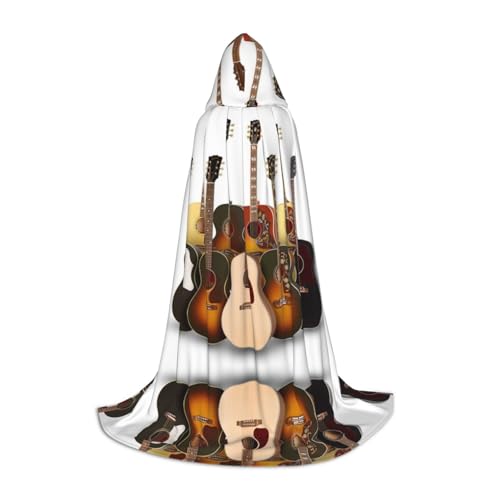 Gitarren-Kapuzenumhang für Teenager, Unisex, Umhang mit Kapuze, Halloween-Kostüm, Satin, Hexen, Vampirumhang, Verkleidung für Kinder Gitarren-Kapuzenumhang für Teenager, Unisex, Umhang mit Kapuze, Halloween-Kostüm, Satin, Hexen, Vampirumhang, Verkleidung für Kinder von Tuehbsvo