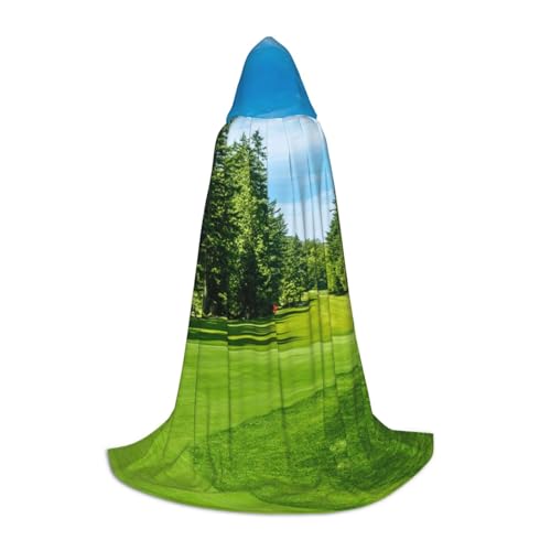 Golfplatz-Rasen-Kapuzenumhang für Teenager, Unisex, Umhang mit Kapuze, Halloween-Kostüm, Satin, Hexen, Vampirumhang, Verkleidung für Kinder Golfplatz-Rasen-Kapuzenumhang für Teenager, Unisex, Umhang mit Kapuze, Halloween-Kostüm, Satin, Hexen, Vampirumhang, Verkleidung für Kinder von Tuehbsvo