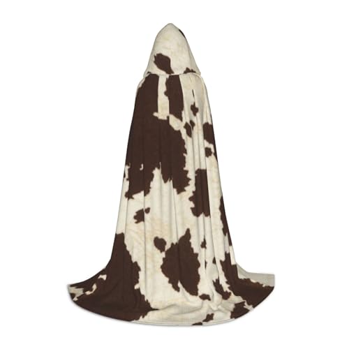 Kapuzenumhang mit Kuhfell-Aufdruck, für Teenager, Unisex, Umhang mit Kapuze, Halloween-Kostüm, Satin, Hexen, Vampirumhang, Verkleidung für Kinder Kapuzenumhang mit Kuhfell-Aufdruck, für Teenager, Unisex, Umhang mit Kapuze, Halloween-Kostüm, Satin, Hexen, Vampirumhang, Verkleidung für Kinder von Tuehbsvo
