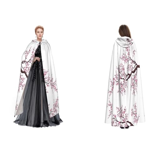 Kirschblütenbaum, Halloween-Kapuzenumhang, Hexe, Cosplay-Zubehör, Erwachsene/Kinder, Kostüm für Maskerade, Halloween, Familienfeier Kirschblütenbaum, Halloween-Kapuzenumhang, Hexe, Cosplay-Zubehör, Erwachsene/Kinder, Kostüm für Maskerade, Halloween, Familienfeier von Tuehbsvo