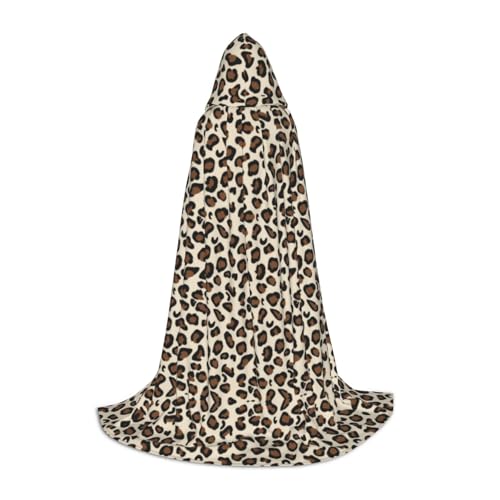 Leopardenmuster Kapuzenumhang für Jugendliche, Unisex Umhang Robe Kapuze Halloween Kostüm Satin Hexen Vampir Umhang Verkleidung Kinder Leopardenmuster Kapuzenumhang für Jugendliche, Unisex Umhang Robe Kapuze Halloween Kostüm Satin Hexen Vampir Umhang Verkleidung Kinder von Tuehbsvo