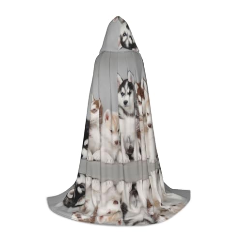 Lovely Dogs Kapuzenumhang für Teenager, Unisex, Umhang mit Kapuze, Halloween-Kostüm, Satin, Hexen, Vampirumhang, Verkleidung für Kinder Lovely Dogs Kapuzenumhang für Teenager, Unisex, Umhang mit Kapuze, Halloween-Kostüm, Satin, Hexen, Vampirumhang, Verkleidung für Kinder von Tuehbsvo