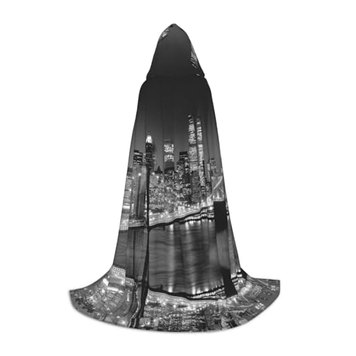 New York Kapuzenumhang für Jugendliche, Unisex Umhang Robe Kapuze Halloween Kostüm Satin Hexen Vampir Umhang Verkleidung Kinder New York Kapuzenumhang für Jugendliche, Unisex Umhang Robe Kapuze Halloween Kostüm Satin Hexen Vampir Umhang Verkleidung Kinder von Tuehbsvo