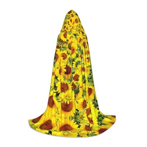 Sonnenblumen Kapuzenumhang für Jugendliche, Unisex, Umhang mit Kapuze, Halloween-Kostüm, Satin, Hexen, Vampirumhang, Verkleidung für Kinder Sonnenblumen Kapuzenumhang für Jugendliche, Unisex, Umhang mit Kapuze, Halloween-Kostüm, Satin, Hexen, Vampirumhang, Verkleidung für Kinder von Tuehbsvo
