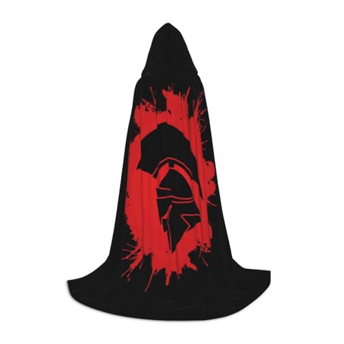 Spartan Warrior Helm Kapuzenumhang für Jugendliche, Unisex Umhang Robe Kapuze Halloween Kostüm Satin Hexen Vampir Umhang Verkleidung Kinder Spartan Warrior Helm Kapuzenumhang für Jugendliche, Unisex Umhang Robe Kapuze Halloween Kostüm Satin Hexen Vampir Umhang Verkleidung Kinder von Tuehbsvo