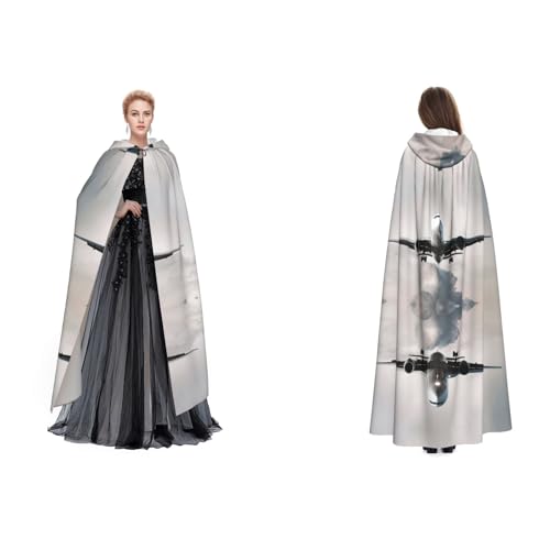 Tuehbsvo Flugzeugkunst, Halloween-Kapuzenumhang, Hexe, Cosplay-Zubehör, Erwachsene/Kinder, Kostüm für Maskerade, Halloween, Familienfeier Tuehbsvo Flugzeugkunst, Halloween-Kapuzenumhang, Hexe, Cosplay-Zubehör, Erwachsene/Kinder, Kostüm für Maskerade, Halloween, Familienfeier von Tuehbsvo