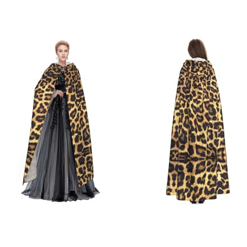 Tuehbsvo Halloween-Kapuzenumhang mit Leopardenmuster, Hexe, Cosplay-Zubehör, Erwachsene/Kinder, Kostüm für Maskerade, Halloween, Familienfeier Tuehbsvo Halloween-Kapuzenumhang mit Leopardenmuster, Hexe, Cosplay-Zubehör, Erwachsene/Kinder, Kostüm für Maskerade, Halloween, Familienfeier von Tuehbsvo