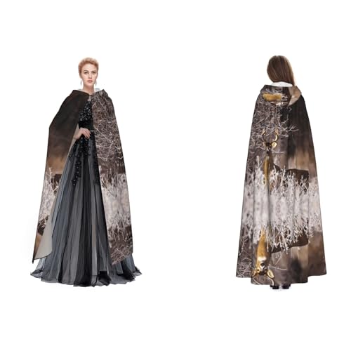Tuehbsvo Halloween-Umhang mit Kapuze, Hexe, Cosplay-Zubehör, Erwachsene/Kinder, Kostüm für Maskerade, Halloween, Familienfeier Tuehbsvo Halloween-Umhang mit Kapuze, Hexe, Cosplay-Zubehör, Erwachsene/Kinder, Kostüm für Maskerade, Halloween, Familienfeier von Tuehbsvo