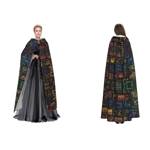Tuehbsvo Halloween-Umhang mit Kapuze, Hexe, Cosplay-Zubehör, Erwachsenen-/Kinder-Kostüm, für Maskerade, Halloween, Familienfeier Tuehbsvo Halloween-Umhang mit Kapuze, Hexe, Cosplay-Zubehör, Erwachsenen-/Kinder-Kostüm, für Maskerade, Halloween, Familienfeier von Tuehbsvo