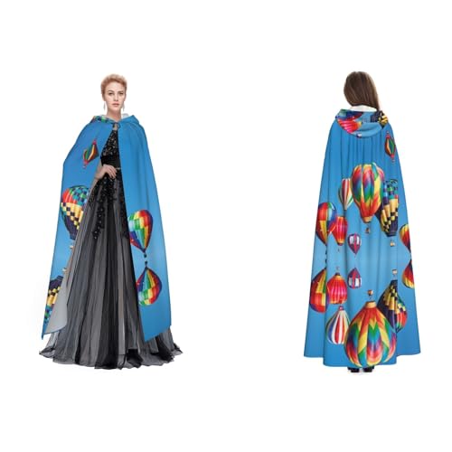 Tuehbsvo Heißluftballons, Halloween-Kapuzenumhang, Hexe, Cosplay-Zubehör, Erwachsene/Kinder, Kostüm für Maskerade, Halloween, Familienfeier von Tuehbsvo
