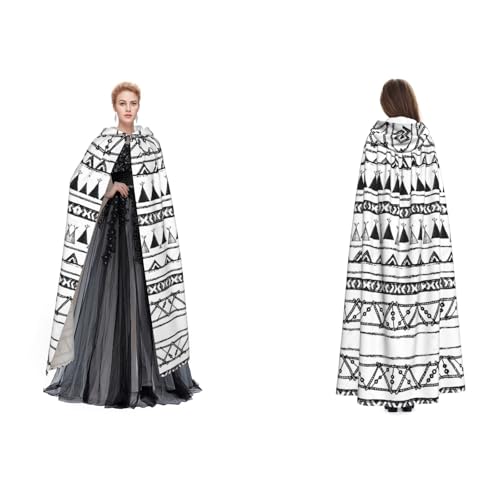Tuehbsvo Indianer-Kostüm, Halloween-Kapuzenumhang, Hexe, Cosplay-Zubehör, Erwachsene/Kinder, Kostüm für Maskerade, Halloween, Familienfeier von Tuehbsvo
