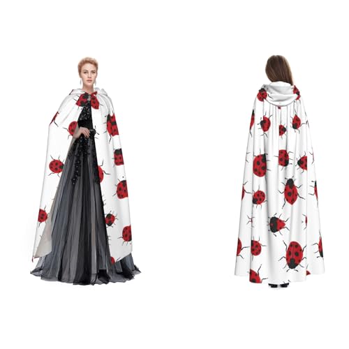 Tuehbsvo Marienkäfer-Halloween-Kapuzenumhang, Hexen-Cosplay-Zubehör, Erwachsene/Kinder, Kostüm für Maskerade, Halloween, Familienfeier Tuehbsvo Marienkäfer-Halloween-Kapuzenumhang, Hexen-Cosplay-Zubehör, Erwachsene/Kinder, Kostüm für Maskerade, Halloween, Familienfeier von Tuehbsvo