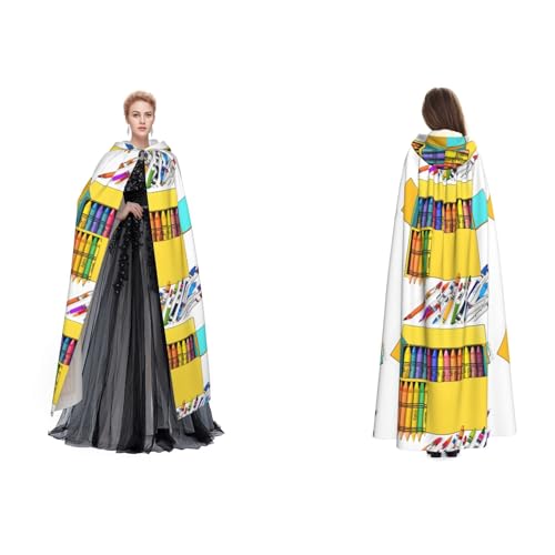 Tuehbsvo Niedliche Buntstifte, Halloween-Kapuzenumhang, Hexe, Cosplay-Zubehör, Erwachsene/Kinder, Kostüm für Maskerade, Halloween, Familienfeier Tuehbsvo Niedliche Buntstifte, Halloween-Kapuzenumhang, Hexe, Cosplay-Zubehör, Erwachsene/Kinder, Kostüm für Maskerade, Halloween, Familienfeier von Tuehbsvo