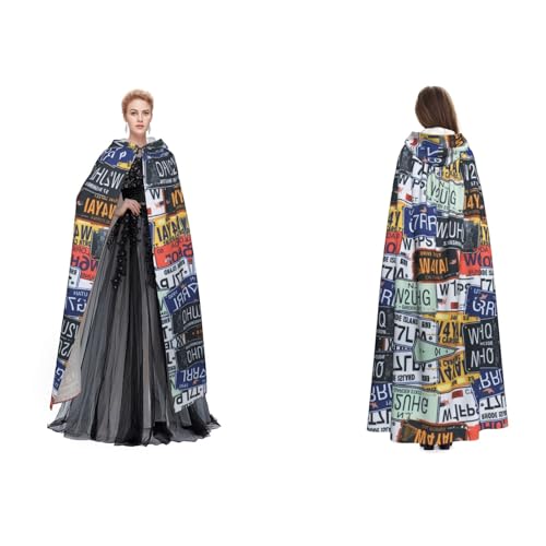 Tuehbsvo Nummernschild Halloween Kapuzenumhang Hexe Cosplay Zubehör Erwachsene/Kinder Kostüm für Maskerade, Halloween, Familienfeier Tuehbsvo Nummernschild Halloween Kapuzenumhang Hexe Cosplay Zubehör Erwachsene/Kinder Kostüm für Maskerade, Halloween, Familienfeier von Tuehbsvo