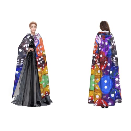 Tuehbsvo Spiele-Würfel-Set, Halloween-Kapuzenumhang, Hexe, Cosplay-Zubehör, Erwachsene/Kinder, Kostüm für Maskerade, Halloween, Familienfeier Tuehbsvo Spiele-Würfel-Set, Halloween-Kapuzenumhang, Hexe, Cosplay-Zubehör, Erwachsene/Kinder, Kostüm für Maskerade, Halloween, Familienfeier von Tuehbsvo