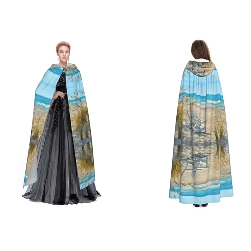 Tuehbsvo Strand-Szene mit Stühlen, Halloween-Kapuzenumhang, Hexe, Cosplay-Zubehör, Erwachsene/Kinder, Kostüm für Maskerade, Halloween, Familienfeier Tuehbsvo Strand-Szene mit Stühlen, Halloween-Kapuzenumhang, Hexe, Cosplay-Zubehör, Erwachsene/Kinder, Kostüm für Maskerade, Halloween, Familienfeier von Tuehbsvo