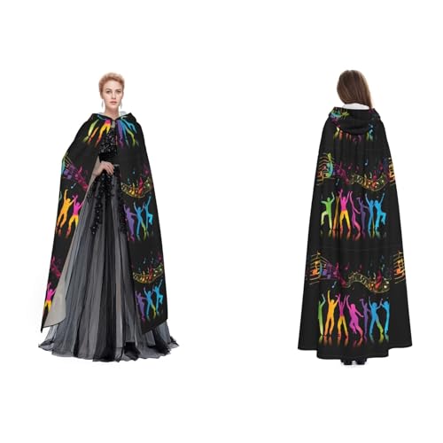 Tuehbsvo Tanzen Sie mit Musik Halloween Kapuzenumhang Hexe Cosplay Zubehör Erwachsene/Kinder Kostüm für Maskerade, Halloween, Familienfeier Tuehbsvo Tanzen Sie mit Musik Halloween Kapuzenumhang Hexe Cosplay Zubehör Erwachsene/Kinder Kostüm für Maskerade, Halloween, Familienfeier von Tuehbsvo