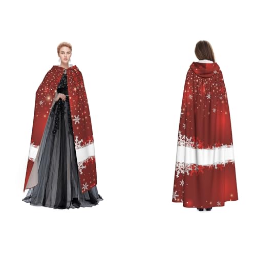 Tuehbsvo Weihnachtliches Halloween-Kapuzenumhang Hexe Cosplay-Zubehör Erwachsene/Kinder Kostüm für Maskerade, Halloween, Familienfeier Tuehbsvo Weihnachtliches Halloween-Kapuzenumhang Hexe Cosplay-Zubehör Erwachsene/Kinder Kostüm für Maskerade, Halloween, Familienfeier von Tuehbsvo