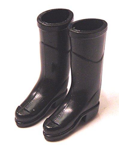 Tumdee Miniatures Gummistiefel für Puppenhaus/Garten, Schwarz, 1 Paar von Guoml