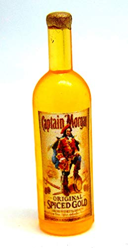 Tumdee Miniatures Miniatur-Flasche aus Kunststoff, mit Captain Morgans Gewürz-Etikett Tumdee Miniatures Miniatur-Flasche aus Kunststoff, mit Captain Morgans Gewürz-Etikett von Guoml