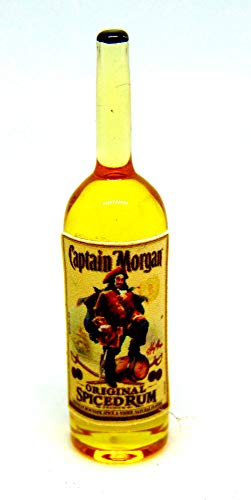 Tumdee Miniatures Miniatur-Flasche aus echtem Glas für Puppenhaus im Maßstab 1:12, mit Captain Morgans Spiced Rum Tumdee Miniatures Miniatur-Flasche aus echtem Glas für Puppenhaus im Maßstab 1:12, mit Captain Morgans Spiced Rum von Guoml