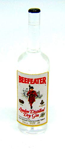 Tumdee Miniatures Miniatur-Flasche aus echtem Glas für Puppenhaus im Maßstab 1:12, mit Gin-Etikett von Beefeater Tumdee Miniatures Miniatur-Flasche aus echtem Glas für Puppenhaus im Maßstab 1:12, mit Gin-Etikett von Beefeater von Tumdee Miniatures