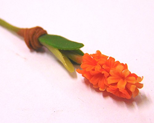 Tumdee Miniatures Puppenhaus Miniatur Einzelne Orange Hyazinthe Blume Miniaturzubehör von Tumdee Miniatures