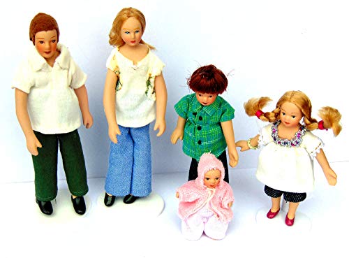 Tumdee Miniatures Puppenhaus Miniatur Modern Family Set 5 Puppen von Tumdee Miniatures