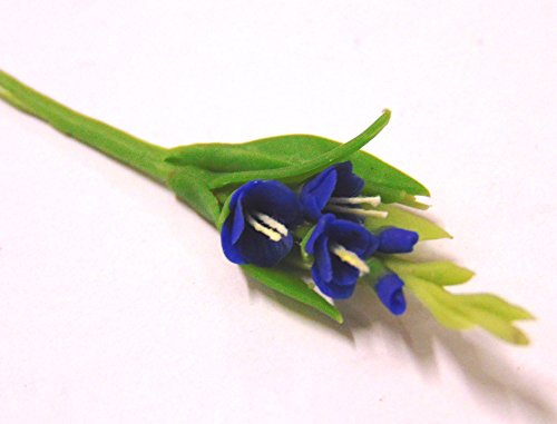 Tumdee Miniatures Puppenhaus Miniatur Strauß mit 3 dunkelblauen Gladioli-Blumen, Miniatur-Zubehör Tumdee Miniatures Puppenhaus Miniatur Strauß mit 3 dunkelblauen Gladioli-Blumen, Miniatur-Zubehör von Tumdee Miniatures