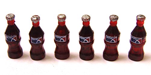 Tumdee Miniatures Puppenhaus Pepsi Trinkflaschen Shop Pub, 6 Stück von Tumdee Miniatures