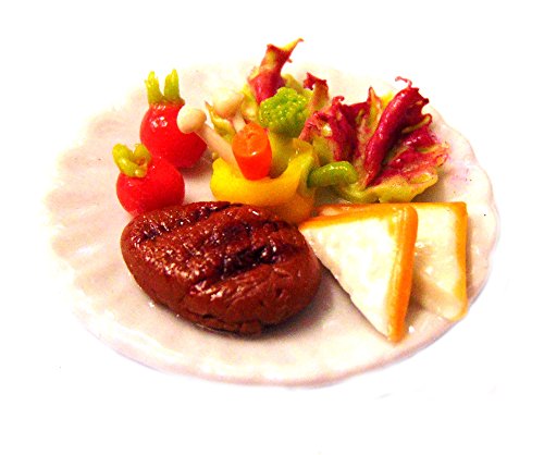 Tumdee Miniatures Puppenhaus Steaksalat auf 3,5 cm Keramikteller Tumdee Miniatures Puppenhaus Steaksalat auf 3,5 cm Keramikteller von Tumdee Miniatures