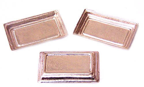 Tumdee Miniatures Set mit 3 großen rechteckigen Metall-Backblechen für Puppenhaus-Zubehör von Tumdee Miniatures