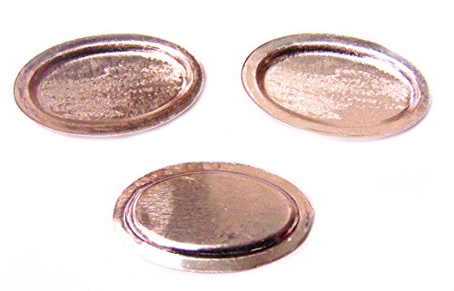 Tumdee Miniatures Set mit 3 kleinen ovalen Metall-Backblechen für Puppenhauszubehör Tumdee Miniatures Set mit 3 kleinen ovalen Metall-Backblechen für Puppenhauszubehör von Tumdee Miniatures