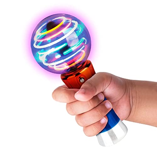 Tumnea Zauberstab Kinder, Zauberstab mit Ball, LED Drehstab Zauberstäbe Spielzeug, Blinkender Kugel Leuchtstab Leuchtende Spielzeug Geburtstagsfeier für Kinder von Tumnea