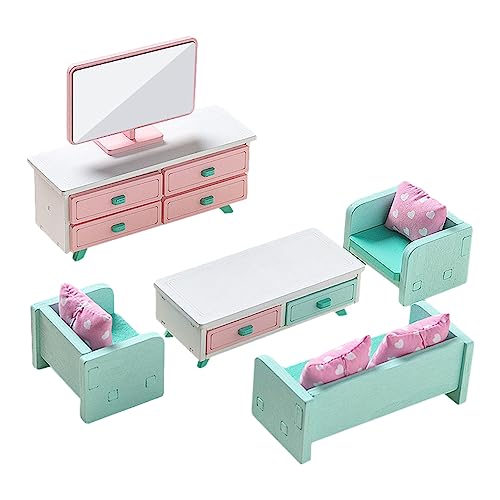 Tumotsit Miniatur-Manikübel, Wohnzimmer, realistische Möbel, Spielzeug aus Holz für Spiele, Zubehör für Puppen Tumotsit Miniatur-Manikübel, Wohnzimmer, realistische Möbel, Spielzeug aus Holz für Spiele, Zubehör für Puppen von Tumotsit