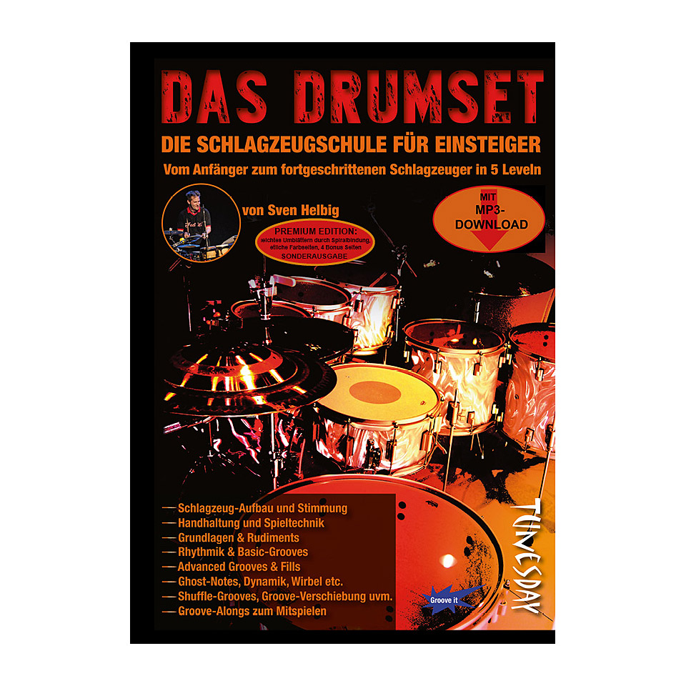 Tunesday Das Drumset - Premium Edition Lehrbuch von Tunesday