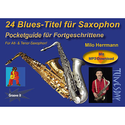 Tunesday Pocketguide - 24 Blues-Titel für Saxophon Notenbuch von Tunesday