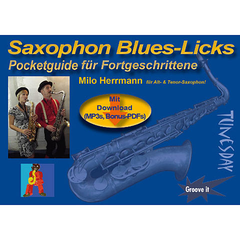 Tunesday Pocketguide - Saxophon Blues-Licks Notenbuch von Tunesday
