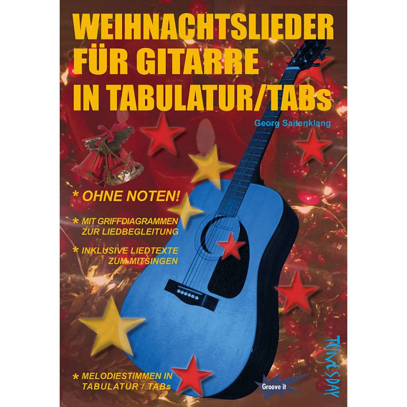 Tunesday Weihnachtslieder für Gitarre in Tabulatur/TABs Notenbuch von Tunesday