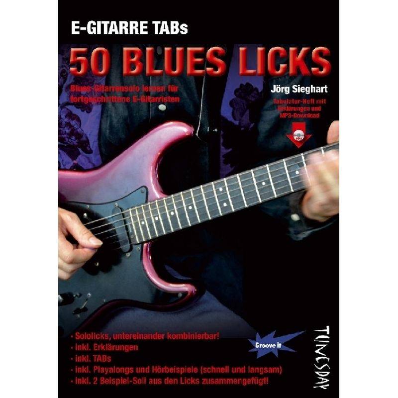E-Gitarre TABs - 50 Blues Licks von Tunesdayrecords