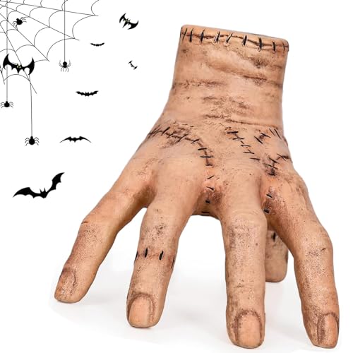 Tuofang Addams Family Hand, Eiskaltes Händchen, Gothic Addams Family Thing Figur Handmodell, Realistische Gruselige Requisiten Dekorationen Geschenk Für Fans von Tuofang