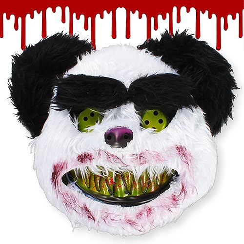 Tuofang Halloween Maske Horror Bärenmaske, Blutiger Bär Maske für Erwachsene Kinder, Gruselige Masken Kostüm für Halloween Karneval Maskerade (B), 25*25cm von Tuofang