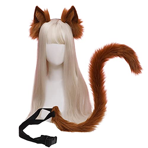 Tuokend Plüsch-Haarreifen-Set für Schwanzohren, Cosplay, Party, Anime, Cartoon-Zubehör, Halloween, Party, Rollenspiel-Anzüge Tuokend Plüsch-Haarreifen-Set für Schwanzohren, Cosplay, Party, Anime, Cartoon-Zubehör, Halloween, Party, Rollenspiel-Anzüge von Tuokend