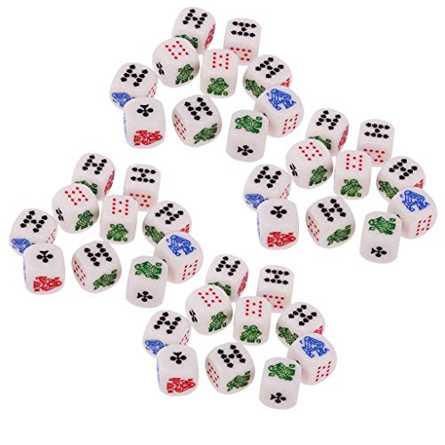 Tuoservo Poker-Würfel mit King Queen Jack 10 und 9 40 Stück Tuoservo Poker-Würfel mit King Queen Jack 10 und 9 40 Stück von Tuoservo