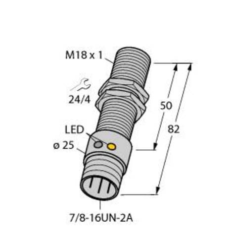Turck Induktiver Sensor bündig BI5U-G18-ADZ30X2-B1331 von Turck