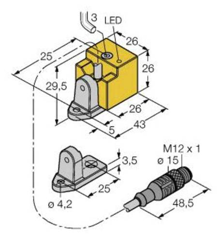 Turck Induktiver Sensor bündig Bi10-QN26-AD4X-0,8-RS4.23/S90 von Turck