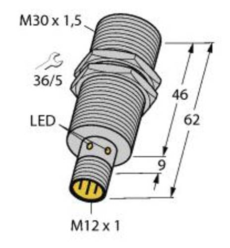 Turck Induktiver Sensor bündig NPN, Schließer BI10U-EM30-AN6X-H1141 von Turck