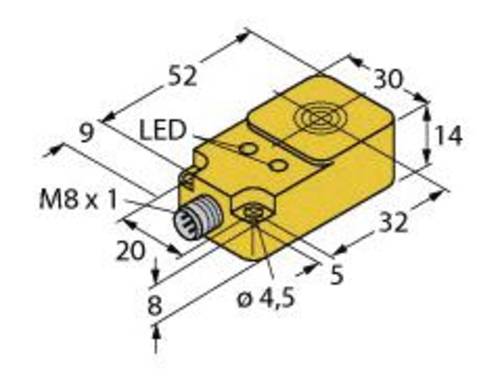 Turck Induktiver Sensor bündig NPN, Schließer BI10U-Q14-AN6X2-V1131 von Turck